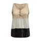 thumbnail image 4 of Puntoco Mujeres Casual Corto Sin Mangas Cuello en V Raya Suelta Camiseta Blusa tops Chaleco Puntoco Puntoco-687, 4 of 6