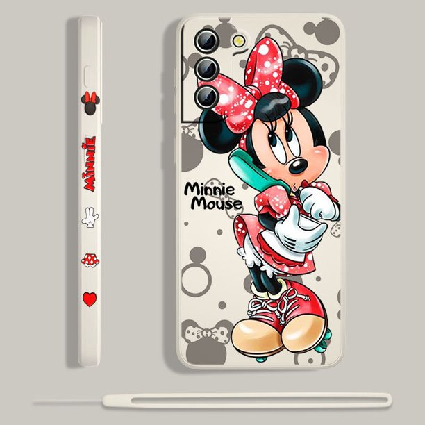 Funda de teléfono de Mickey y Minnie para Samsung Galaxy, carcasa bonita con cuerda izquierda para Samsung Galaxy S23, S22, S21, S20, S10, Note 20, 10, Ultra Plus, Pro FE Lite