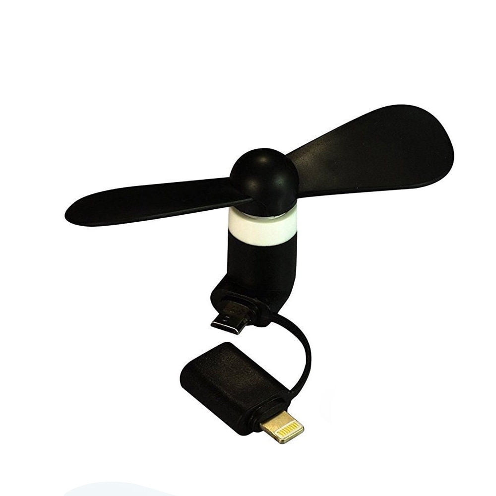 Mini-Ventilateur 2in1 Android//iPhone Micro-USB//Lightning pour Téléphone Portable Smartphone Tablet