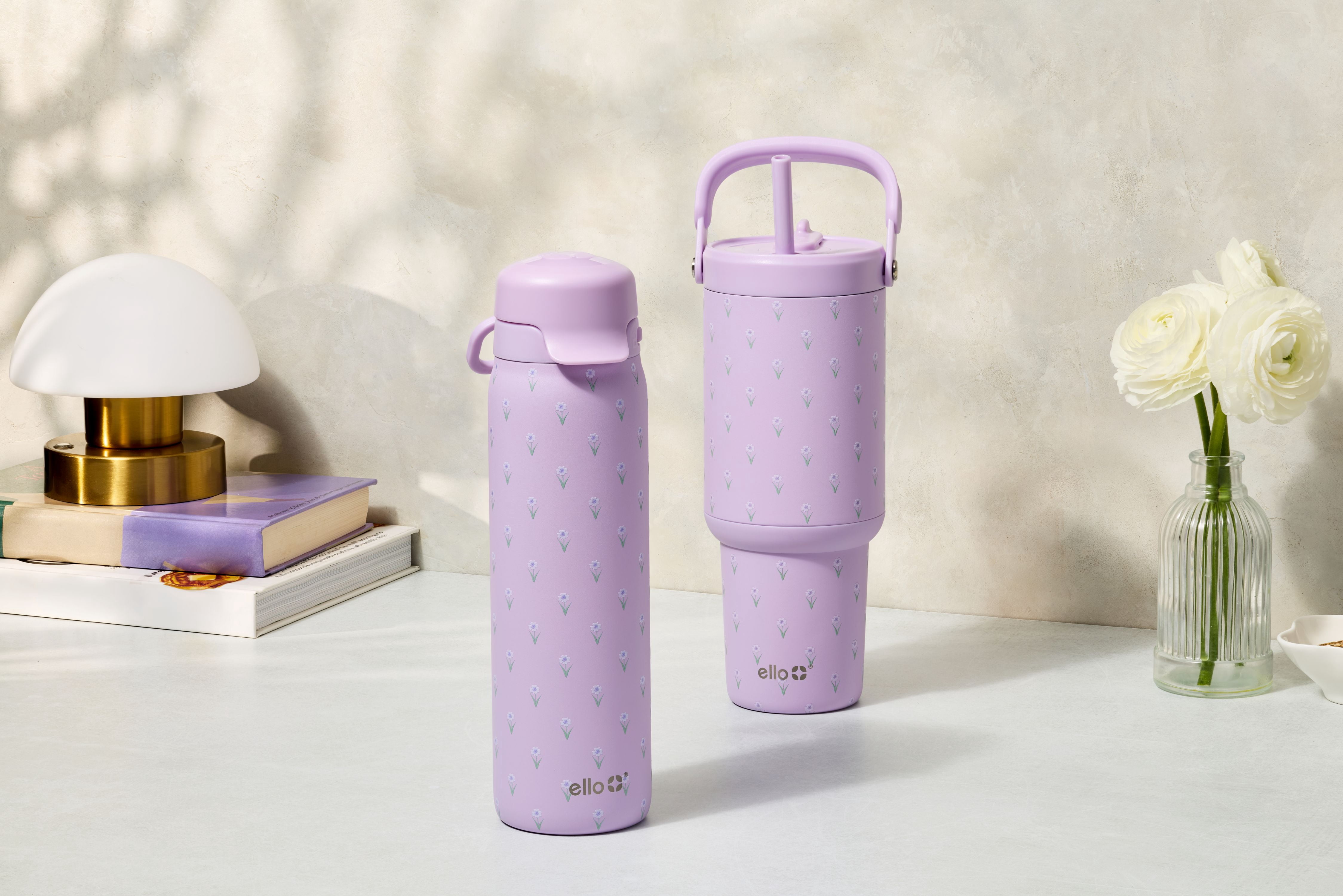 Ello Flip & Fill 22oz Stainless Steel Water Bottle for Fitness and hydration