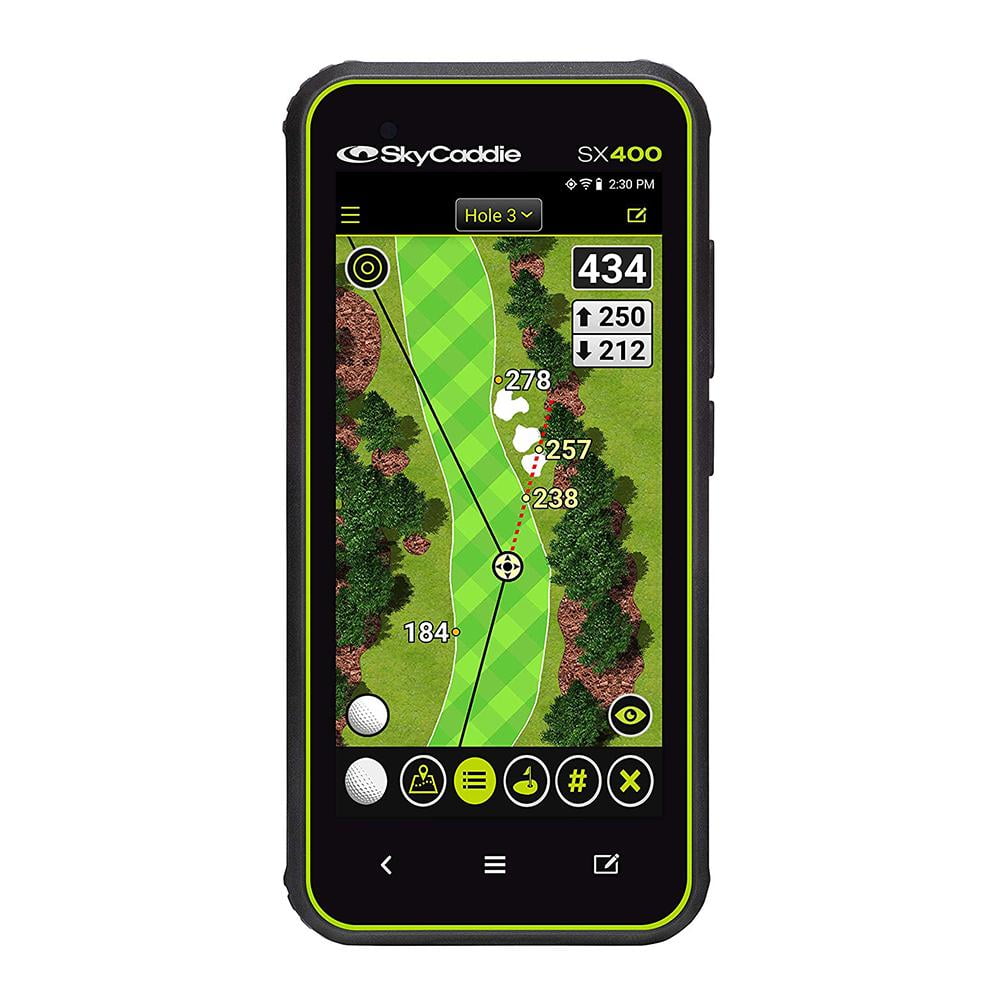 SkyCaddie SX400 Handheld Golf GPS Bundle with PlayBetter Portable Charger &  Protective Hard Case