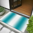 thumbnail image 5 of 2x3 Door Mat Rug, Teal White Ombre Non-Skid Rubber Backing Large Rectangle Rugs - Living Room Bedroom Home Office, Modern Abstract Art Farmhouse Gradient Indoor Floor Mat Carpets Washable Rug, 5 of 9