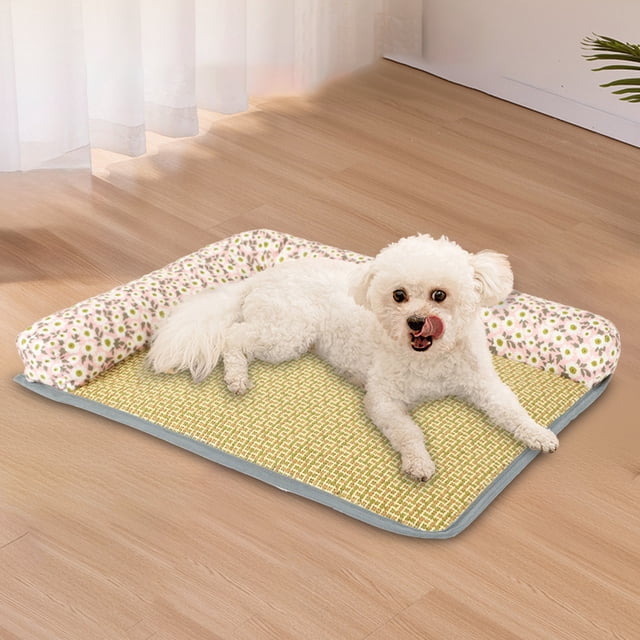 Cojín refrigerante de verano para mascotas, ideal para el suelo. También sirve como cojín de hielo para casetas de perros y gatos. Incluye un colchón pequeño.