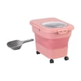 thumbnail image 4 of Contenedor de almacenamiento de comida para perros Sunnimix Tanque hermético plegable Rosa, 4 of 8