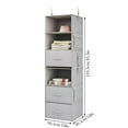 thumbnail image 3 of Hanging Bedroom Storage Bag Non Woven Fabric Washable Foldable Multi-Layer Clothing Organizer for Wardrobe Home, 3 of 7
