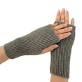 thumbnail image 2 of Womens Fingerless Gloves Winter Warm Knit Crochet Thumbhole Arm Warmers, 2 of 8