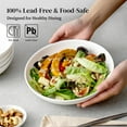 thumbnail image 4 of 8.5" Pasta Bowls, 32oz Salad Bowls Set of 6, Natural White Ceramic Serving Bowls, Porcelain Plate Bowl Serving Dish Shallow Bowls Set for Kitchen, Microwave Dishwasher Safe, 4 of 9