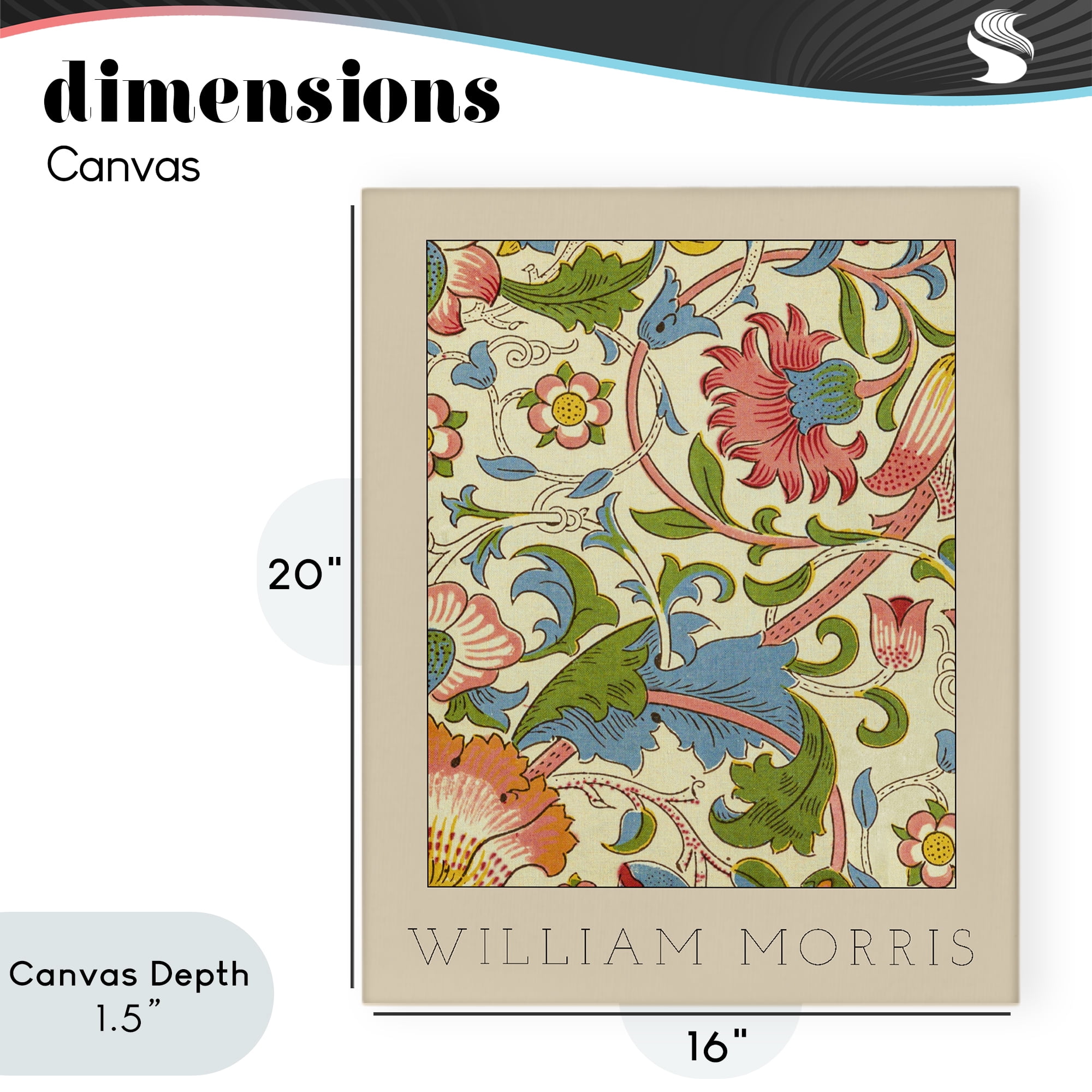 Stupell Industries Stylish Boho Classic Flowers Canvas Wall Art, design by Lil' Rue