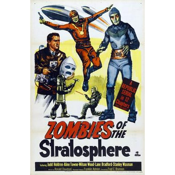 Zombies Of The Stratosphere Movie Poster 16in x 24in 16x24 Multi-Color Square Adults Best Posters