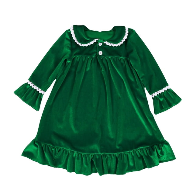 Pijamas navideños para la familia, trajes de terciopelo verde para niñas de 8 a 12 años, ropa de dormir a juego para bebés y mujeres, pijamas para niños 2023