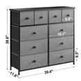 thumbnail image 6 of REAHOME 10 Drawer Steel Frame Bedroom Storage Organizer Dresser, Light Grey, 6 of 8