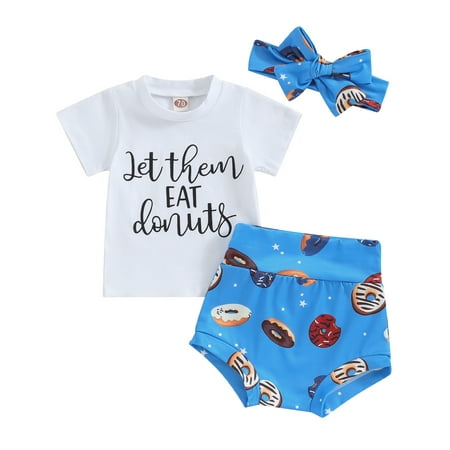 

Bagilaanoe Baby Girl Valentine s Day Outfit Toddler Letter Print Short Sleeve T-Shirts Tops + Shorts + Headband 6M 12M 18M 24M 3T Kids 3Pcs Clothes Set