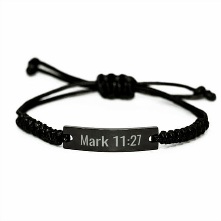 Mark 11 27 Bracelet Mark 11:27 Gift Bible Verse Scripture Stainless Steel Bracelet