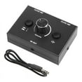 thumbnail image 1 of 3.5mm Audio Switcher, 2 Input 1 Output/1 Input 2 Output Audio Splitter Switcher, Audio Switcher Box, One-Key Mute Button,1 * 3.5mm Audio Switch Switcher 1 * 3.5mm Audio Cable,black, 1 of 8