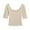 Beige, variant on Jamicy Womens T Shirts Summer Outfits Women's Scoop Neck Stretchy Tops Cotton Half Sleeve Slim Fit T-Shirts Tight Casual Basic Summer Tees