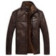 thumbnail image 4 of Ropa de cuero para hombres, casual, de cuero, de piel, de terciopelo, acolchada, para mediana edad, 4 of 5