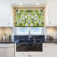 thumbnail image 5 of Yayeee Kitchen Curtains Tier Pair Light Filtering 27"x24" Rod Pocket Short Cafe Window Panel, Retro Floral, 5 of 7