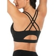 thumbnail image 4 of SHCKE Women Cross Back Workout Running Bra Removable Cup Racerback Yoga Fitness Bra Top, 4 of 5