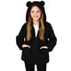 thumbnail image 1 of Abrigo de invierno para niños con forro polar de color liso, manga larga, capucha y cremallera, bonita blusa abrigada con bolsillo grande para niñas, top de poliéster, 1 of 8