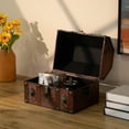 thumbnail image 3 of Handmade Pirate Treasure Chest with Latch - Vintage Wooden Storage Trunk and Treasure Box with Hinged Lid - Antique Decorative Storage Box for Pirate-Themed Birthday Party and Keepsakes, 3 of 8