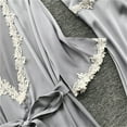 thumbnail image 6 of Womens2025ï¼Women's 5 Piece Sleepwear Floral Satin Cami Pajama Set Silk Nightgown with Robe, 6 of 7