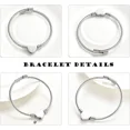 thumbnail image 3 of Cremation Bracelet for Ashes Memorial Jewelry Stainless Steel Heart Shape Urn Pendant Chain Ashes Holder Funeral Keepsake, 3 of 7