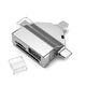 thumbnail image 1 of Lector de Tarjetas Multifunción 7 en 1 USB 2.0 Tipo C A SD Adaptador Lector de Memoria USB para PC Accesorios para Portátiles Gris, 1 of 5