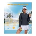 thumbnail image 2 of Little Donkey Andy Women's UPF50+ Shirts 1/4 Zip Long Sleeve Pullover Quick Dry Lightweight Golf Hiking Tops Rash Guard (Grey L), 2 of 8