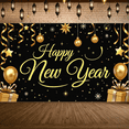 thumbnail image 4 of Decorative Design New Year Banner Festive Theme Celebration Banner for Holiday Event Indoor Decoration Party Backdrop, 4 of 5