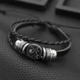 thumbnail image 3 of 2PCS Vintage Punk Skull Round  Bracelet Multi layer Beaded Weaving Leather Bracelet Fashion Creative Men's Jewelry, 3 of 7