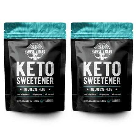 Allulose Sweetener, 0g net carb, Keto-Friendly, 1:1 Sugar Substitute, Monk Fruit, Wholesome Provisions Keto Sweetener Allulose Plus, Gluten Free, Vegan, Made in USA, 2 lb. Total (2 (Best No Carb Sweetener)