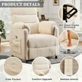 thumbnail image 5 of Power Recliner Chair, Holaki Electric Power Recliner with Side Pocket and Remote, Modern Chenille Fabric Recliner Chairs for Adults, Small Recliner for Small Space Nursery Living Room, Beige, 5 of 11