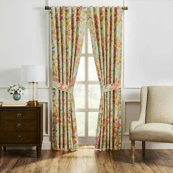 Waverly Spring Bling Vapor Curtain Collection – Window Panels - 100% Cotton - Elegant Textured Look - 52" X 84"