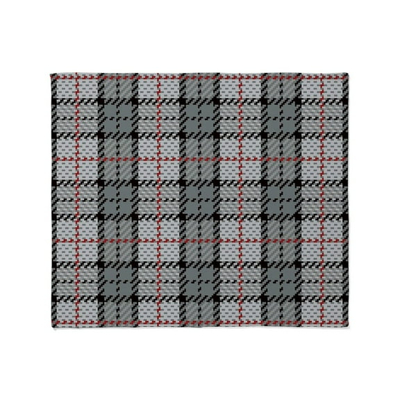 CafePress - Grey Pixel Plaid Throw Blanket - Soft Fleece Throw Blanket, 50"x60" for All Ages