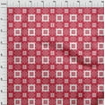 thumbnail image 4 of oneOone Silk Tabby Red Fabric Geometric Sewing Craft Projects Fabric Prints By Yard 42 Inch Wide, 4 of 4