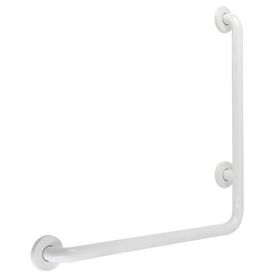 24 x 24 in. L-Shaped Grab Bar - Left Hand, White