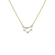 Anavia Zodiac Necklace Birthday Gifts for Girlfriend - Stainless Steel Zodiac Constellation Crystal Necklace - Zodiac Dainty Jewelry for Women [Gold, Capricorn]