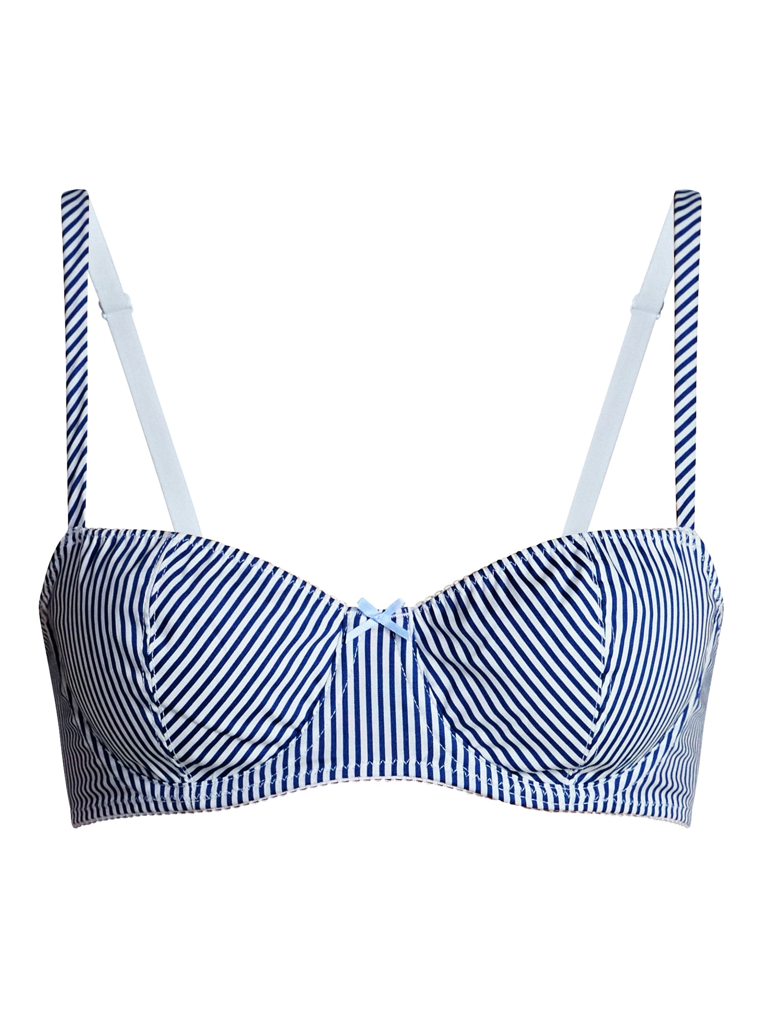 No Boundaries Wireless Woven Cotton Bra, Women's XS-XXXL