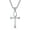 Steel, variant on Pendant Necklace For Men Women Black/Steel Stainless Steel Large Ankh Cross Pendant Ancient 24 Inch Chain
