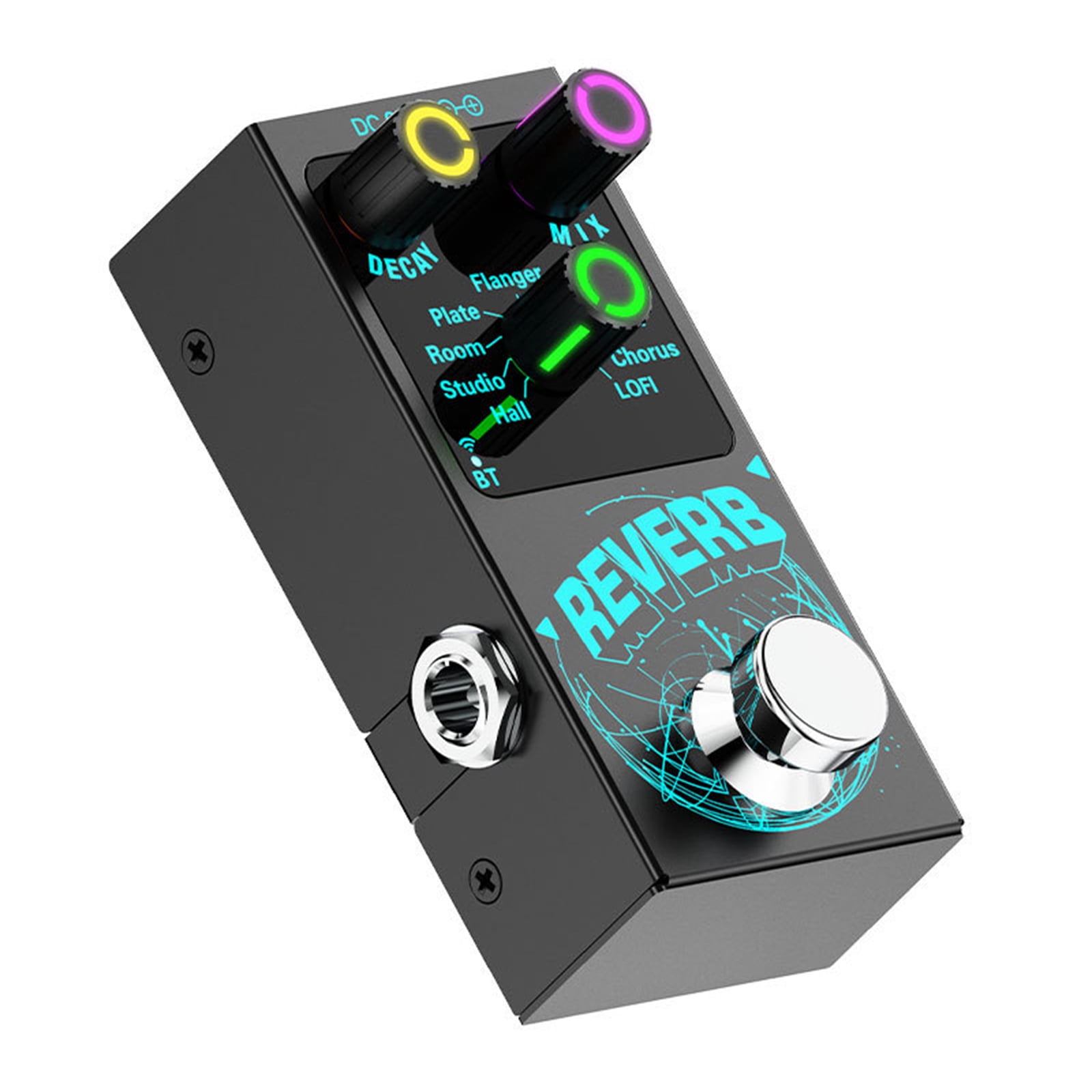 RUISINERY Guitar Reverbs Effector Single Block Reverbs Effector Digital Reverbs Guitar Effect Pedal 9 Modes Guitar Effect Pedal