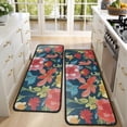 thumbnail image 4 of Kitchen Rugs Sets Of 2,Pioneer Flower Floral Print Pattern Anti Fatigue Kitchen Mat Rugs Non Slip Washable,Decorative Kitchen Floor Mats for Kitchen,Sink,Laundry,17"x47"+17"x47", 4 of 5