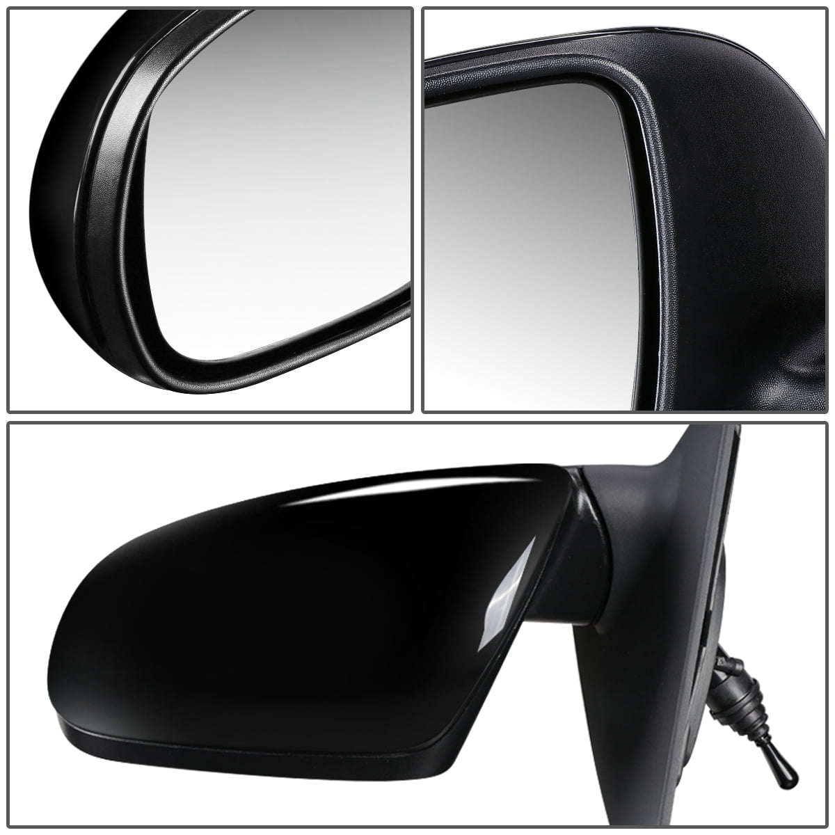 DNA Motoring OE Style Manual Lh Left Side View Mirror Compatible with 2010-2013 KIA Forte