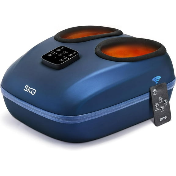 2025 SKG Shiatsu Foot Massager with Heat and Remote for Pain Relief, Electric Feet Massage Machine with 3 Heating Level 3 Massage Modes Relieve for Plantar Fasciitis Neuropathy, Size 13 for Men Women