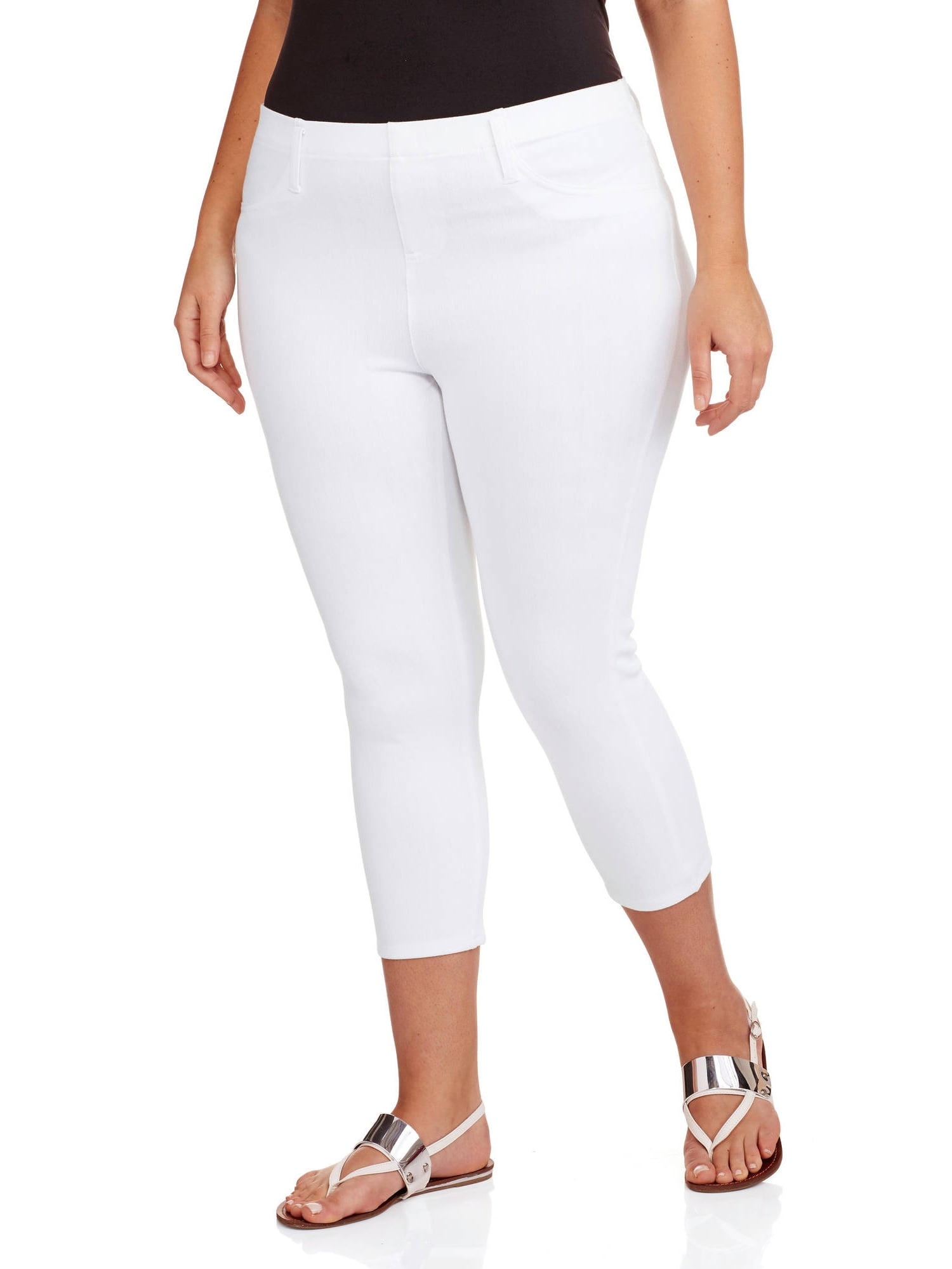 Faded Glory - Women's Plus-Size Capri Jeggings - Walmart.com