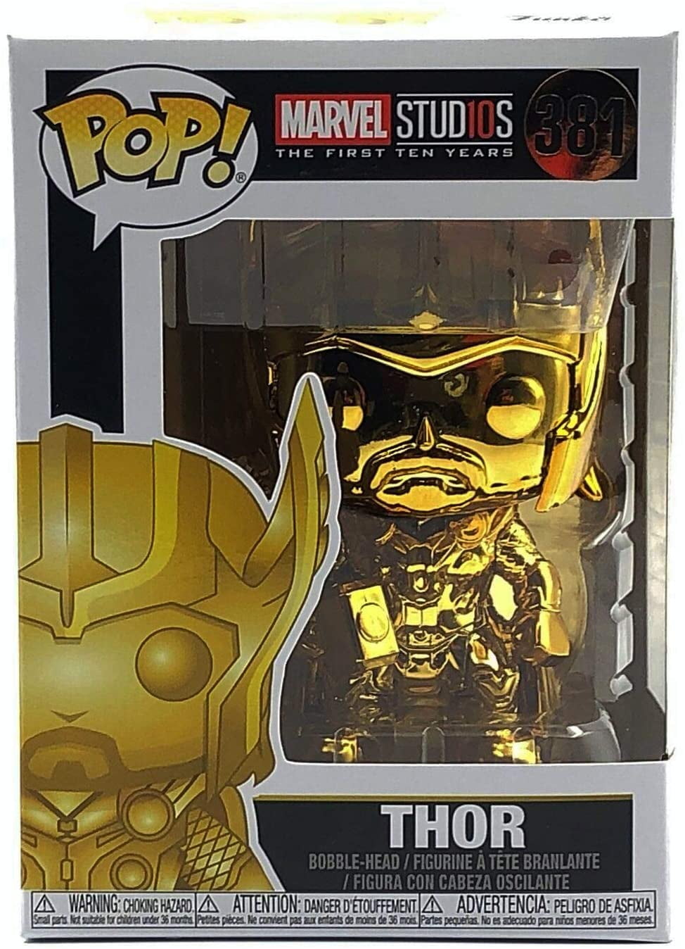 Funko POP Marvel Studios 10 Thor Chrome Gold Vinyl Figure