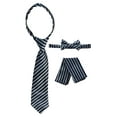 thumbnail image 5 of Gioberti Boy's Long Sleeve Dress Shirt + Stripe Tie, Bow Tie and Hanky, 5 of 5