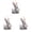 A, variant on 3 Pcs Easter Decorations Acrylic Hanging Ornaments Bunny Flower Garland Designs DIY Crafts, 2D Acrylic Mini Rhinestones Glitter Rabbit Hanging Pendants for Easter Theme Decoration Supplies
