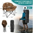 thumbnail image 5 of Slsy Oversized Folding Camping Chair, Portable Oversize Camping Chairs for Adults, Fully Padded Folding Chairs Outdoor Sports, Lawn Chair Patio Lounge Chairs 500 LBS Capacity, 5 of 9