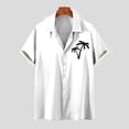 thumbnail image 1 of Mefallenssiah Mode Hommes Confortable Impression Manches Courtes Col Chemise Chemisier, 1 of 4