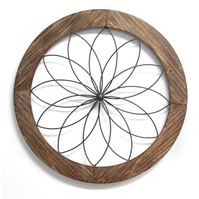 Stratton Home Decor S11570 Round Wood Metal Medallion Wall Canada Metal Medallion Wall Decor Canada, Round Wall Decor Canada